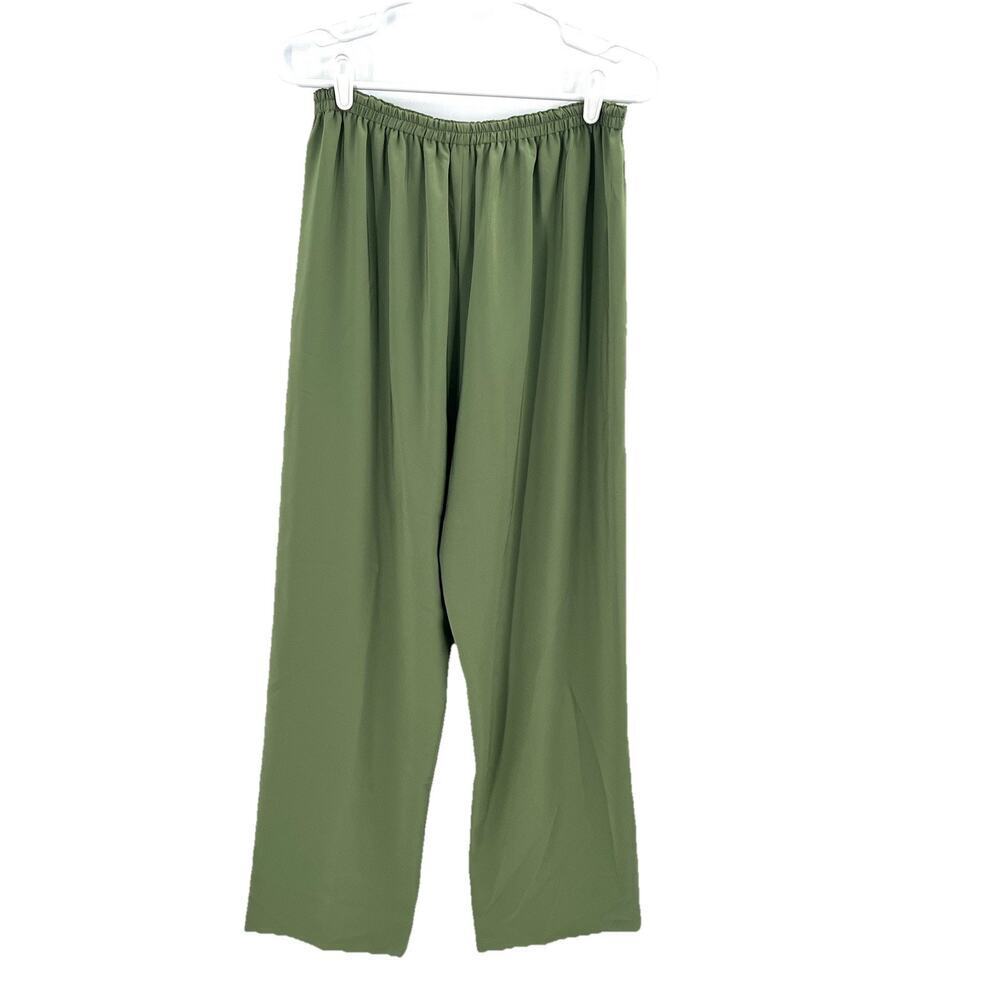 Mack & Mack Green Slinky Knit Magic Fabric Pull On Slacks Dress Pants Womens XL